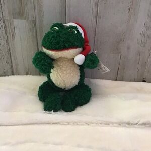 Russ Berrie Lil Softies Flips the Frog  Santa Claus Stocking Hat Christmas NWT